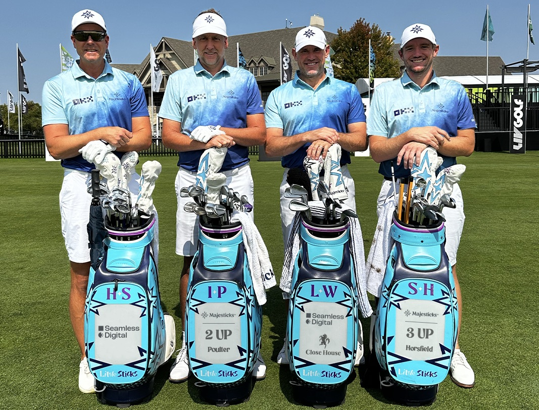 The Majestics GC team with their Seamless Digital golf bags