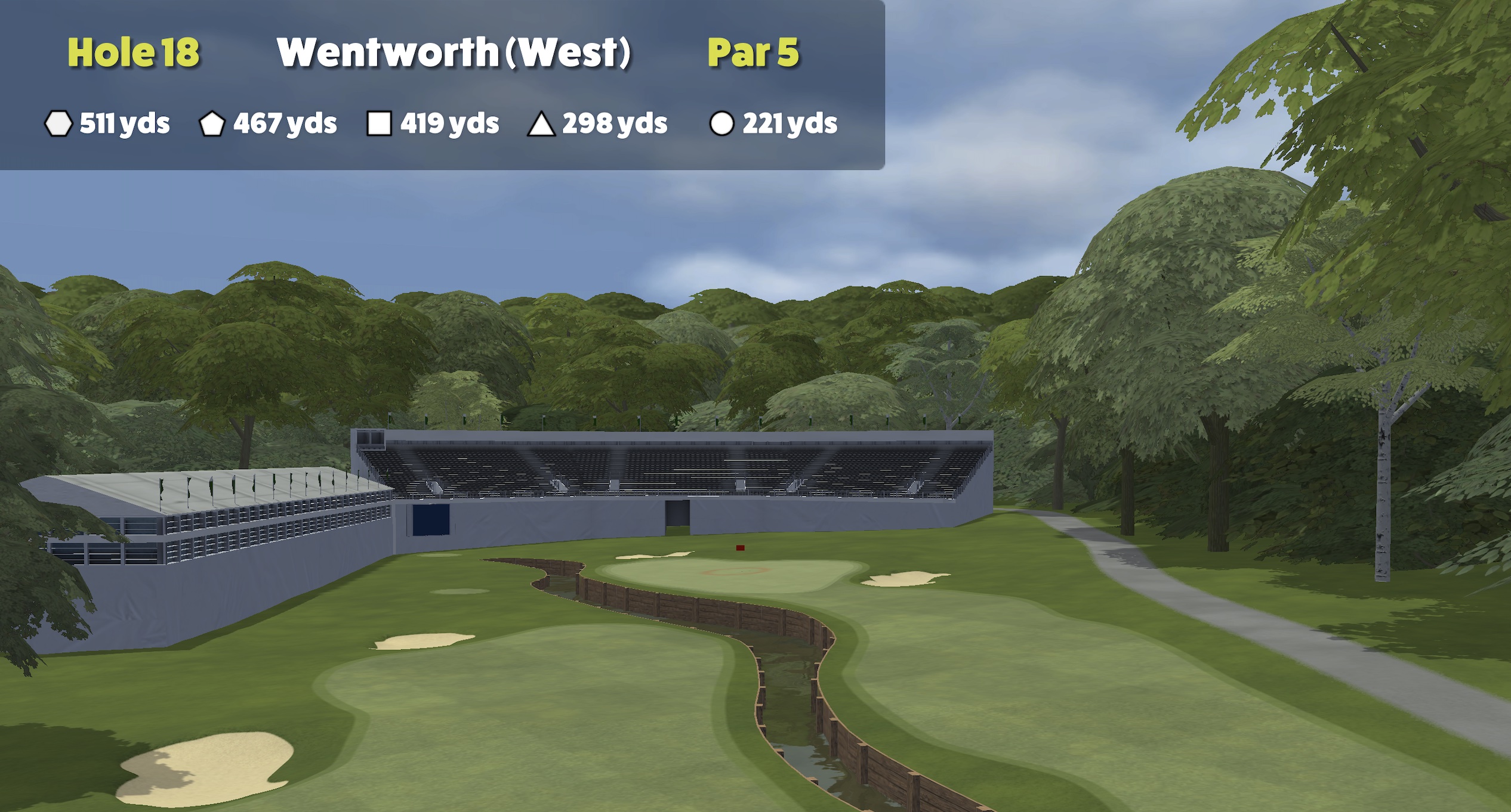 Wentworth's West Course is among two new 'real' courses that can be played on the Awesome Golf platform 