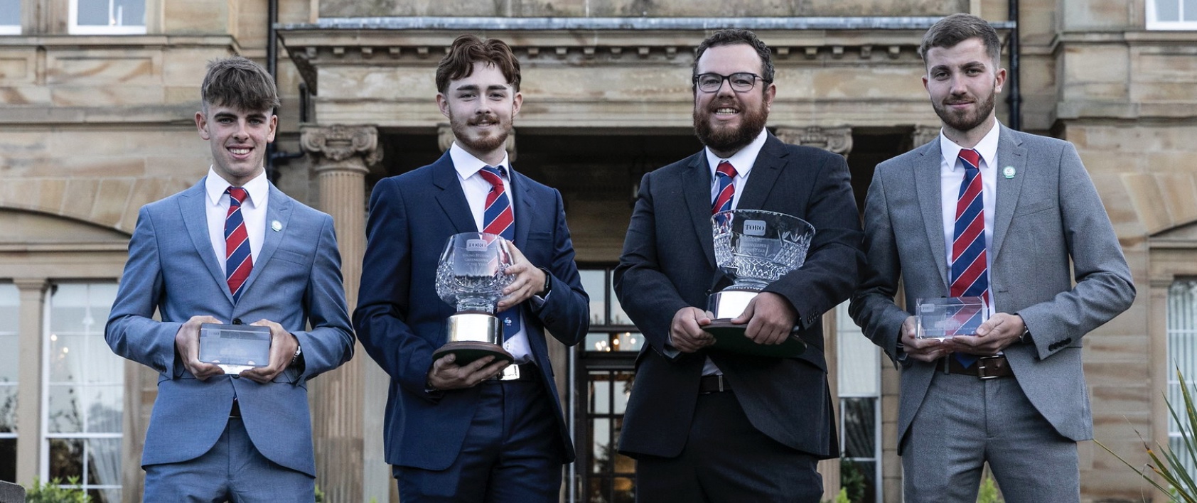 Runner-up Alex Fox, Young Award winner Daniel Parker, Main award winner Jack Vowell and runner-up Jack Wellings