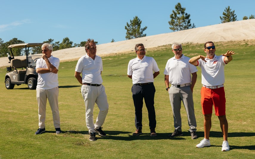 Segio Garcia (right) inspects The Torre Course
