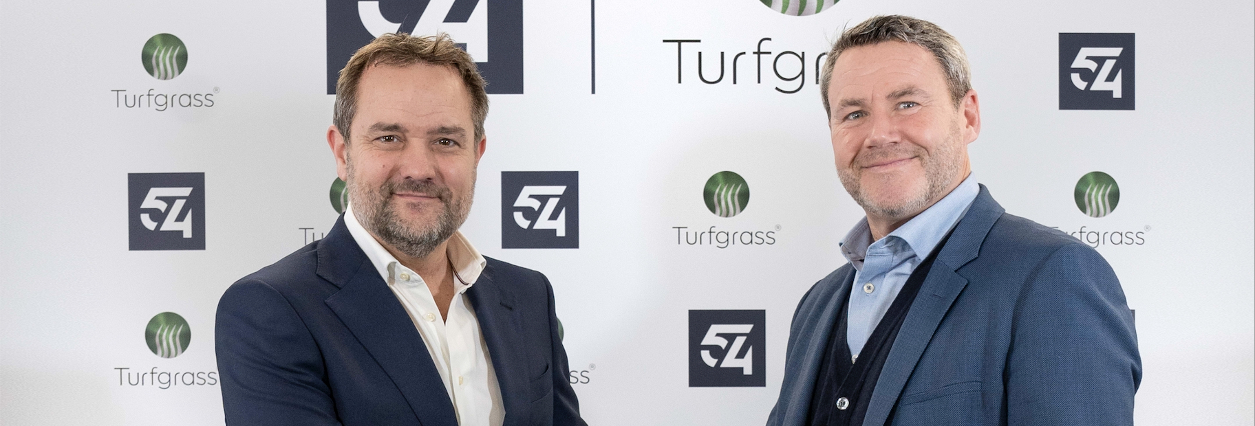 54 CEO Ed Edwards with Turfgrass founder John Clarkin
