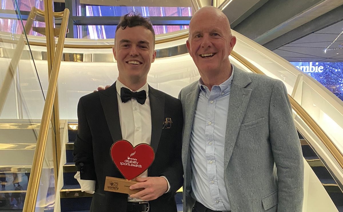 George Blackshaw with American Golf CEO Nigel Oddy