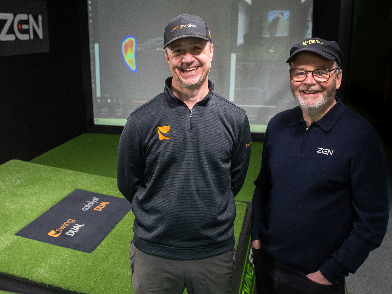 Dr Scott Lynn (left), Swing Catalyst and Zen Master ambassador,  with Nick Middleton, Zen founder and CEO
