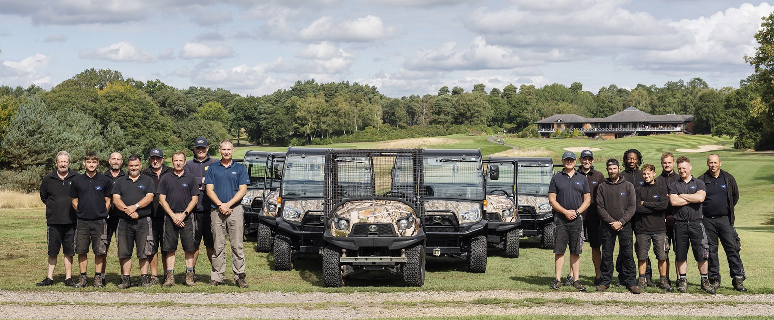 The Bearwood Lakes greenkeeping team and the Kubota fleet