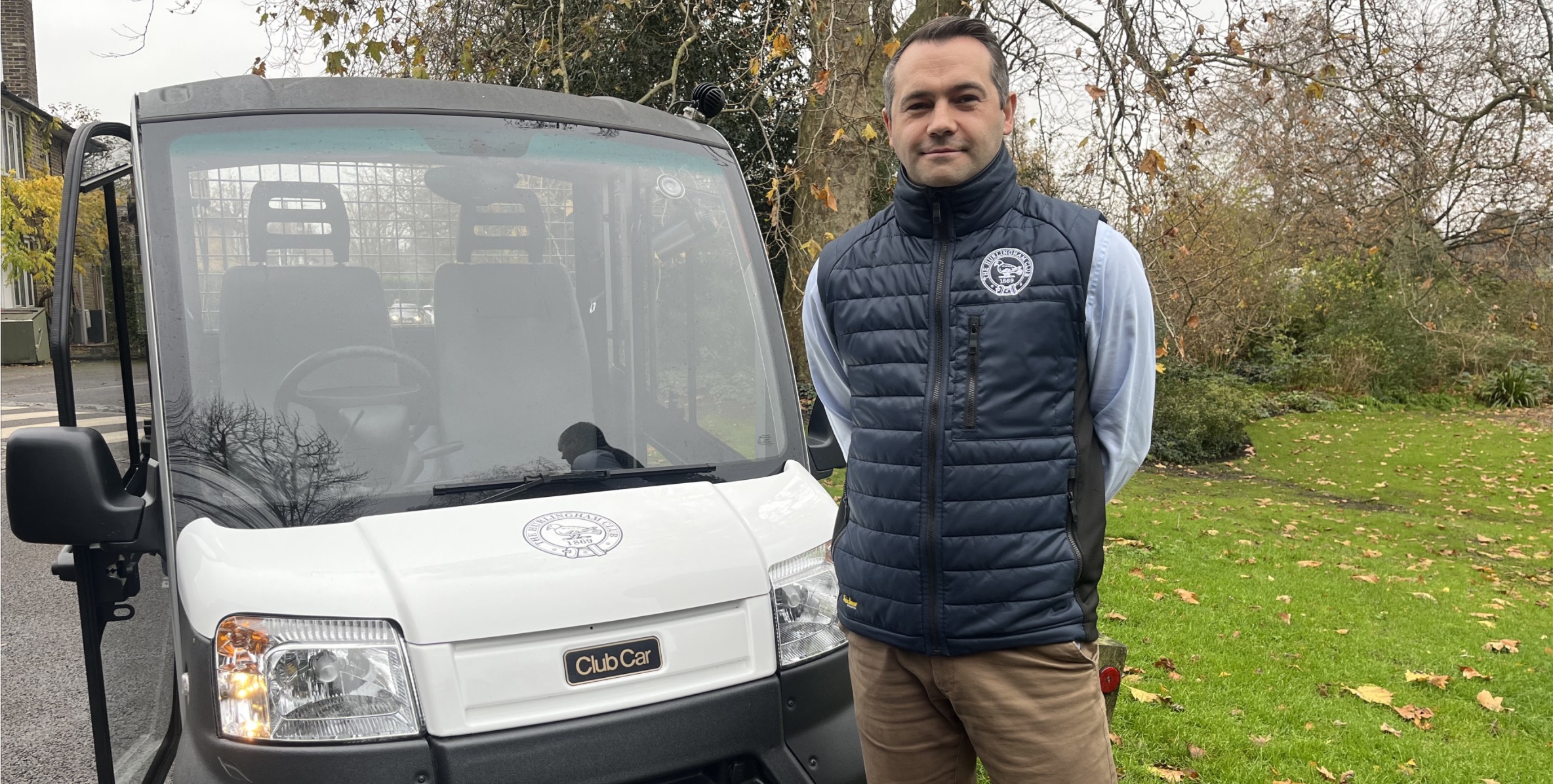 The Hurlingham Club has a fleet of three Club Car Urban electric vehicles