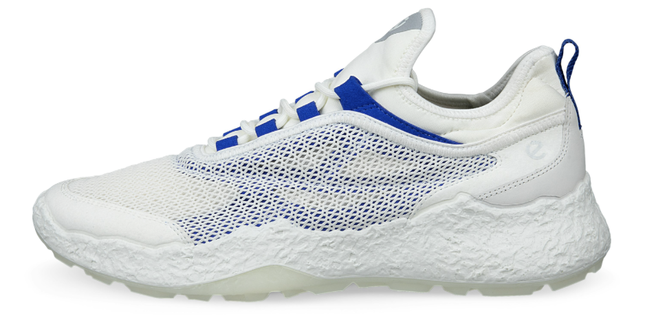 ECCO Golf Biom Hybrid 5 ホワイト/ブルー Men's ECCO® Golf Biom Hybrid Leather Waterproof Golf Shoe