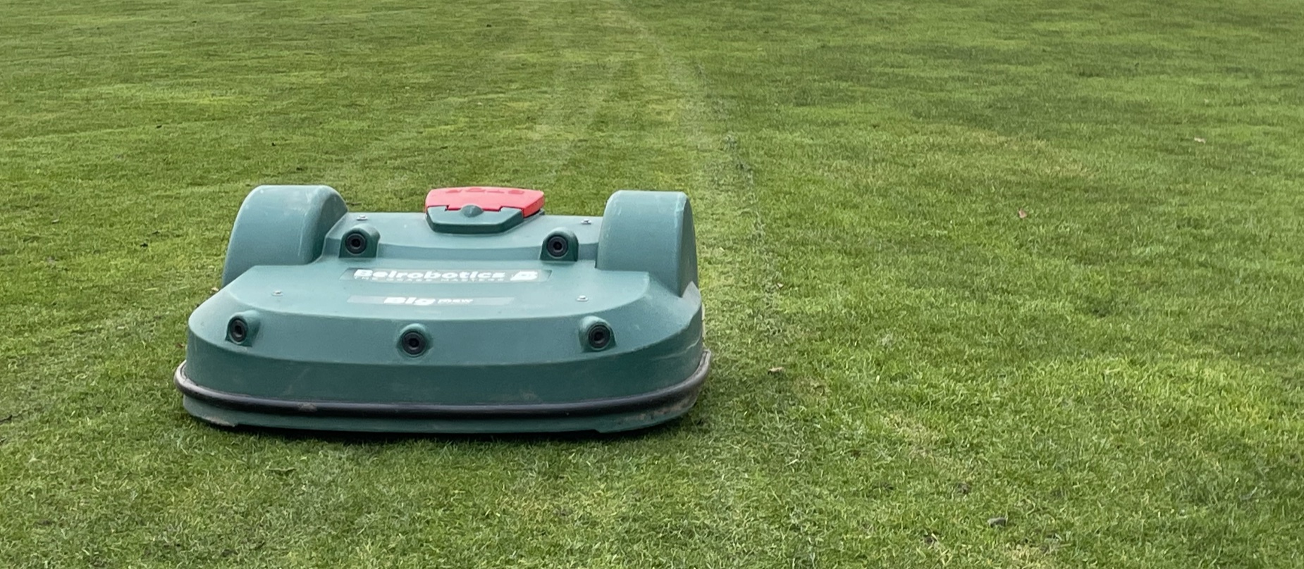 Belrobotics BigMow robotic mower in action at Royal Ascot GC
