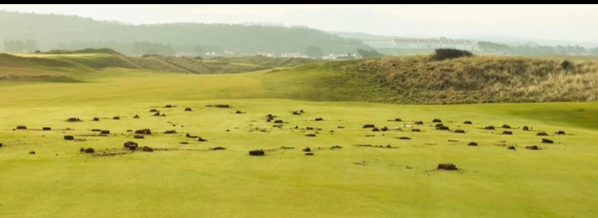 One of Turnberry's greens was heavily damaged as part of the protest