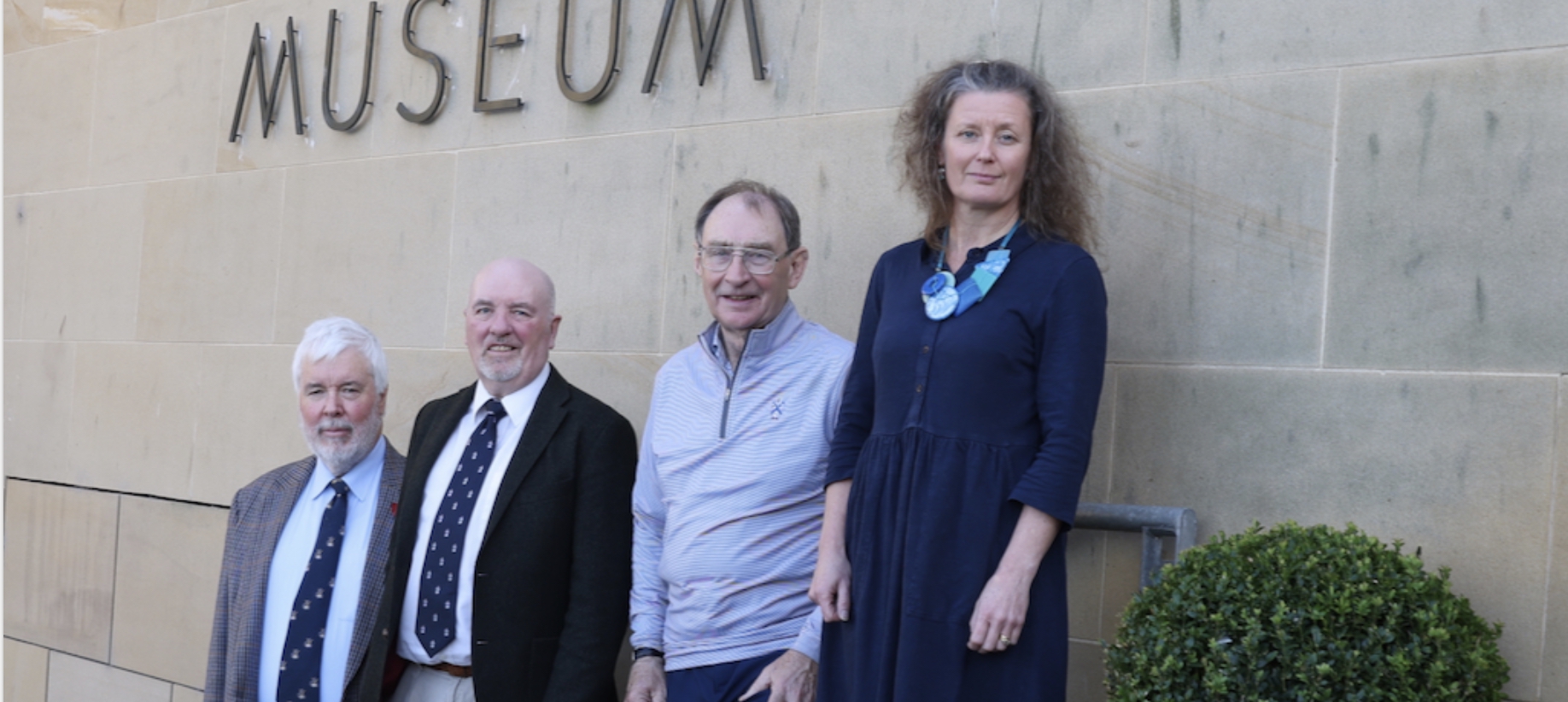 (l-r) BGCS Honorary Secretary Richard Williams and BGCS member Mike Morrison; Jim McArthur (Chairman of the R&A World Golf Museum Board) and Angela Howe (Heritage Director at R&A World Golf Museum)