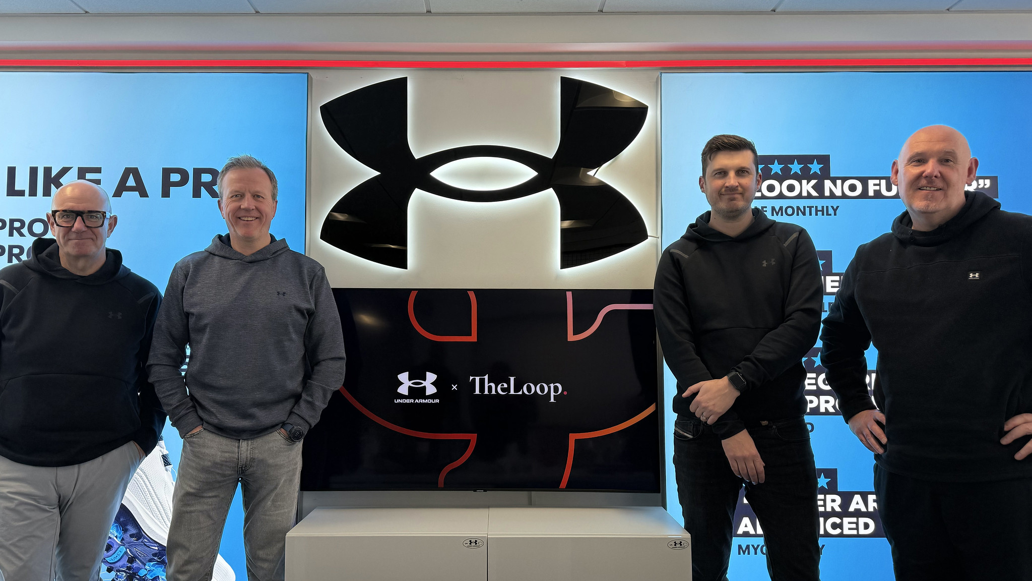 Mike Harris (The Loop), Neil Heslop (Under Armour), Paul O'Hagan (The Loop), Richard Palmer-Jones (Under Armour)