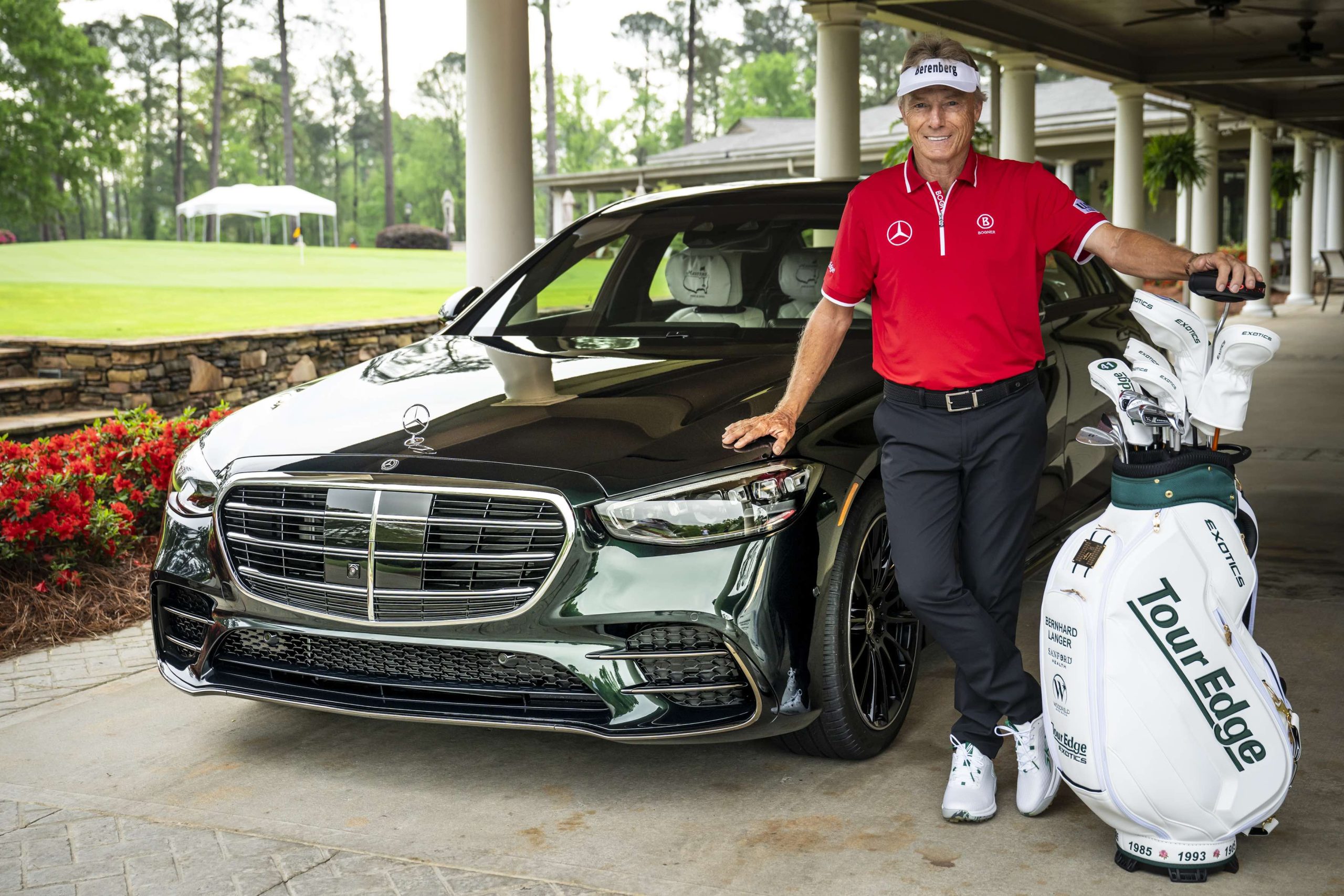 Bernhard Langer received a customised Mercedes-Benz S Class car ahead of his final appearance at the Masters 