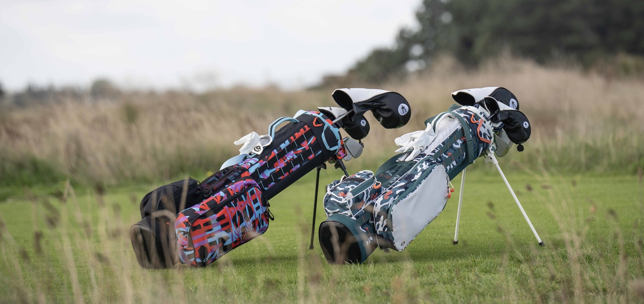 The Funday bag is offered in a range of disruptive designs including Tropical Punch (left) and Wave Camo