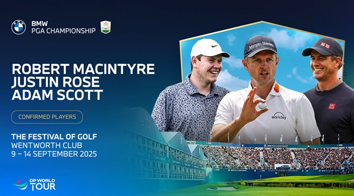 Robert MacIntyre, Justin Rose and Adam Scott (credit Getty Images)