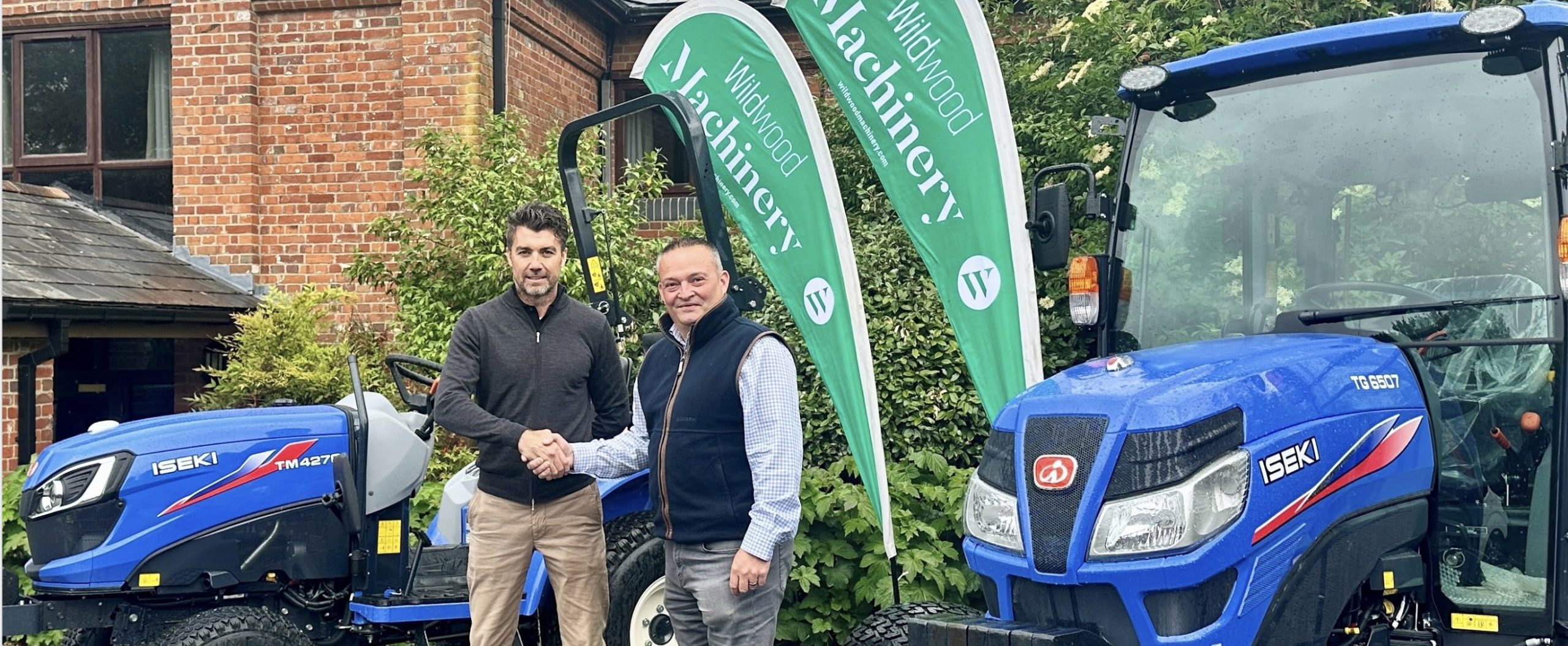 Wildwood’s James Bastian (left) with John Clifford, Sales Manager for Iseki UK