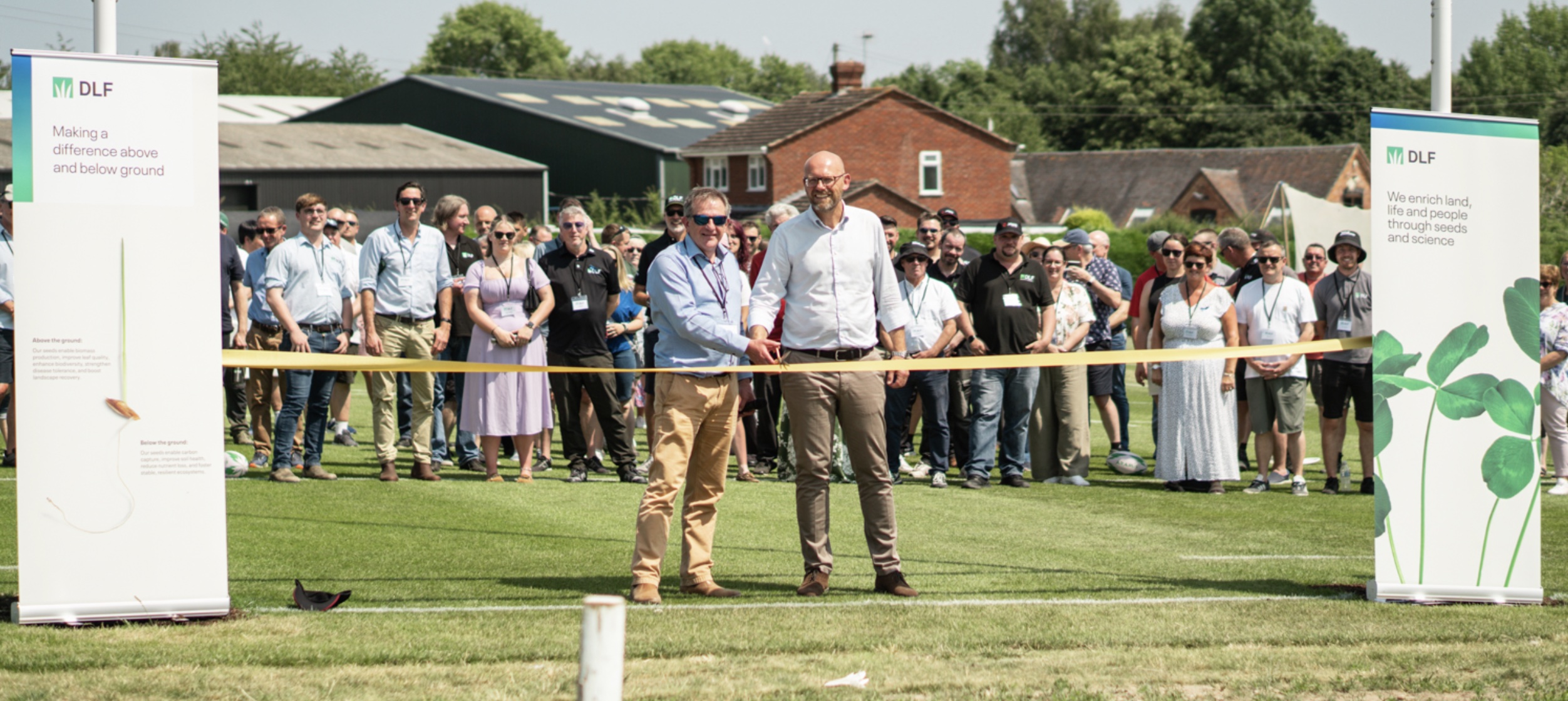 John Larsen, DLF VP Sales and Marketing Greater Europe and DLF UK Managing Director Tim Kerridge official open the new facilities at the company's HQ