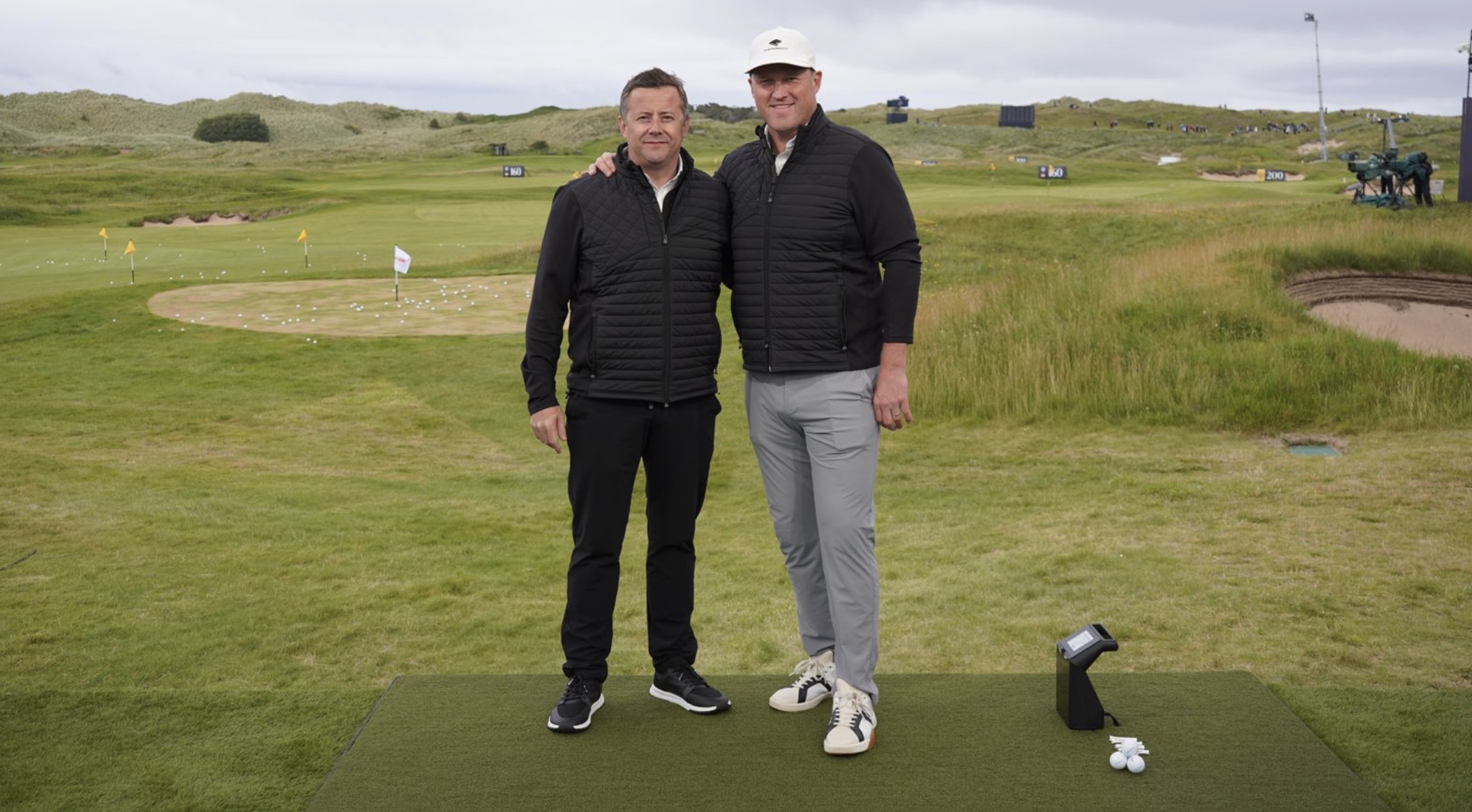 PLATFORM Golf founders Rory Flanagan and Thomas Hackett at the Open Zone at Royal Portrush