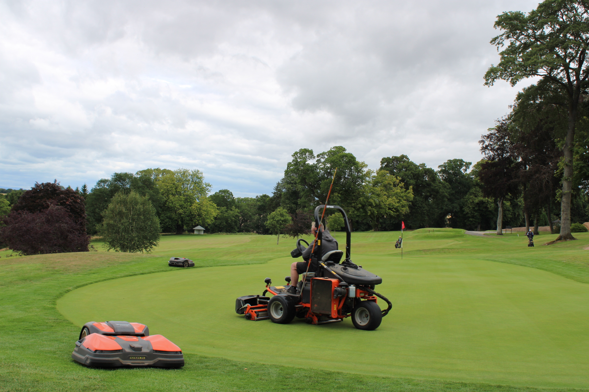 Husqvarna robotic mowers at Murrayshall 18th Green