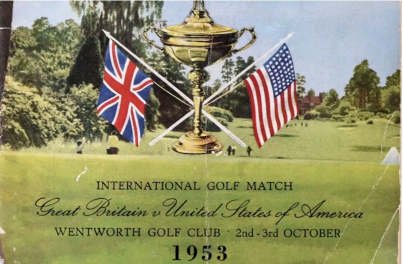Ryder Cup programme cover 1953