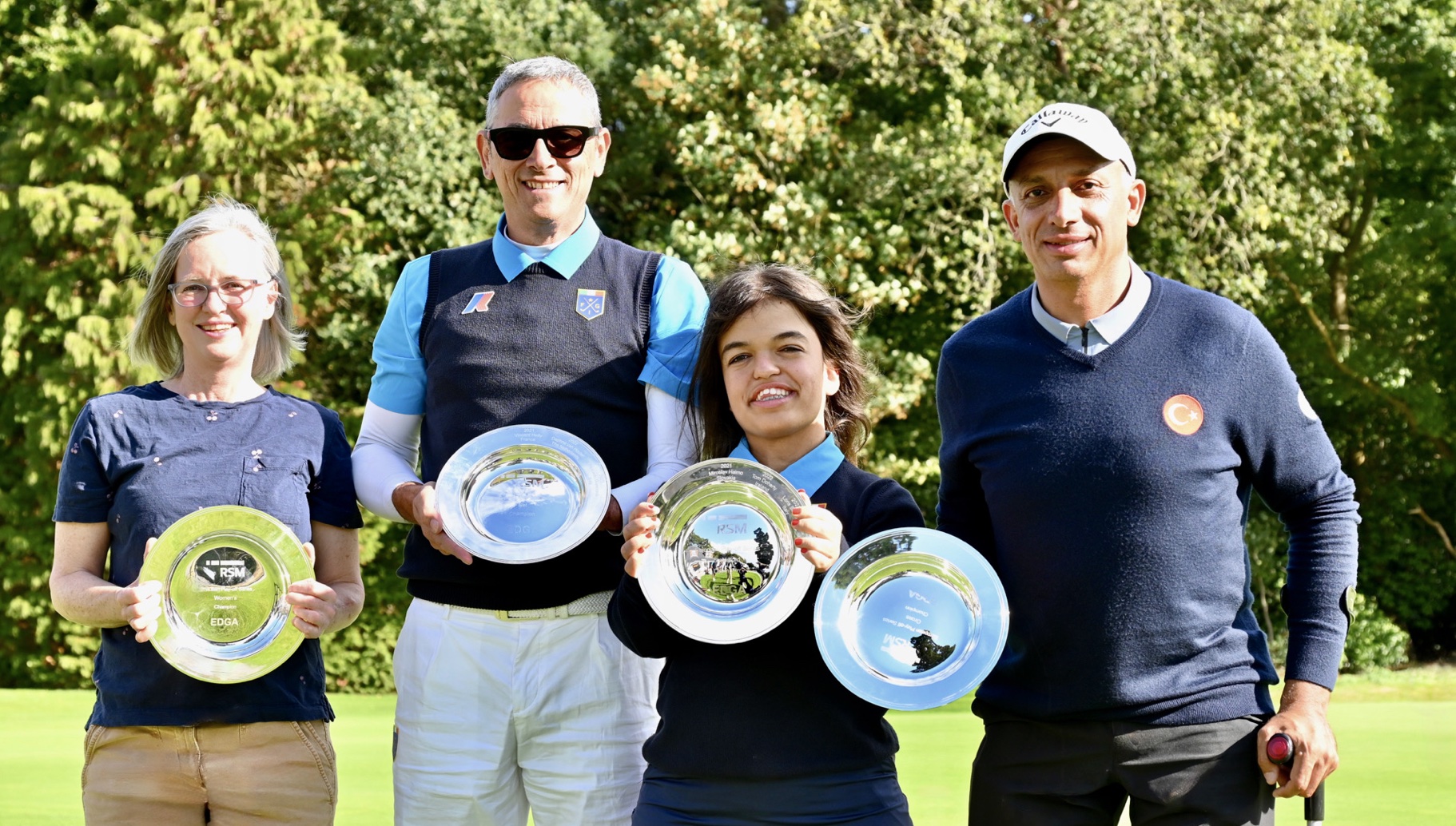 RSM Play-off winners, from left, Nicky Weeks, England, Alessandro Petrianni and Giulia Marabotti, Italy, Mehmet Kazan, Turkey