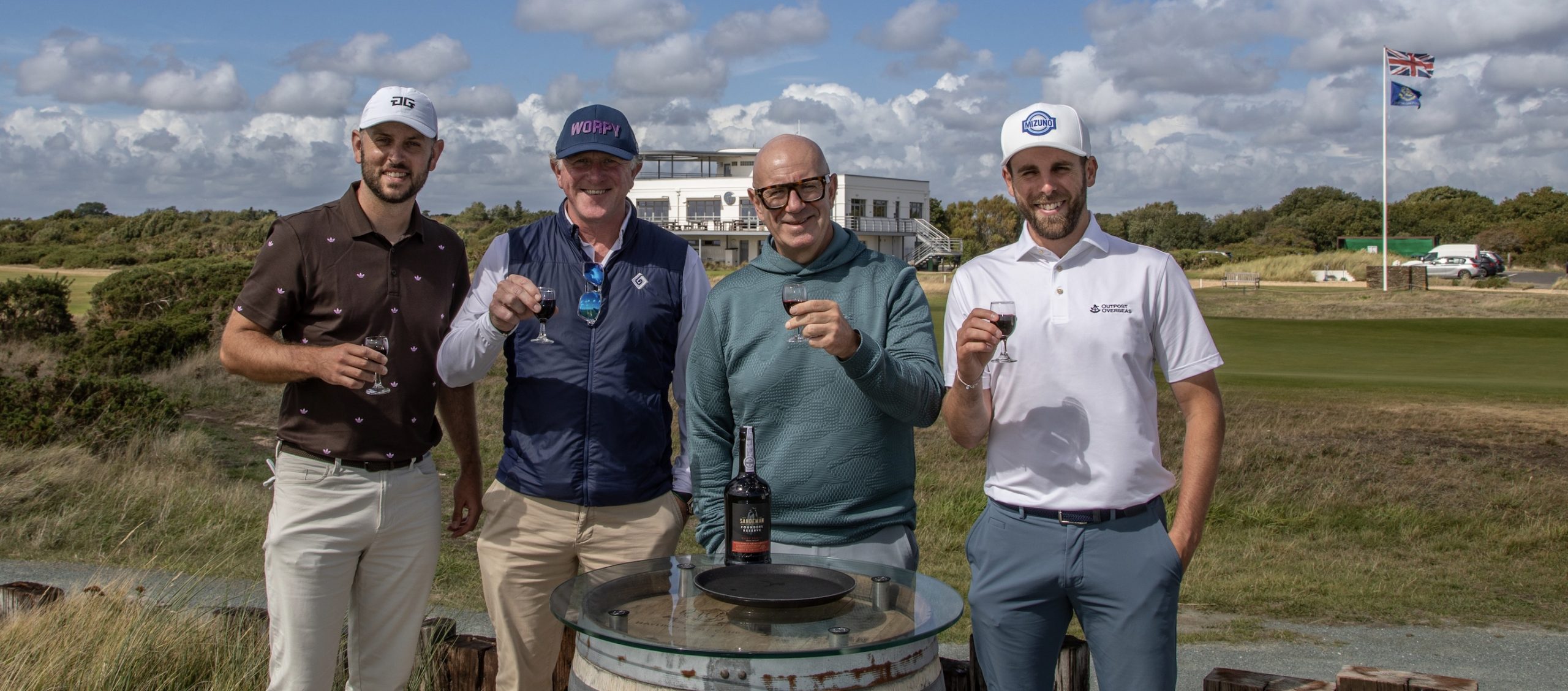 The winning team at Hayling Golf Club's industry golf day comprised Mike Harris (co-founder of The Loop), Callum Austin (Experiences Manager, Princes Golf Club), Chris Lomas (CEO, Worpdleson GC) and Sam Jones (Content Creator)