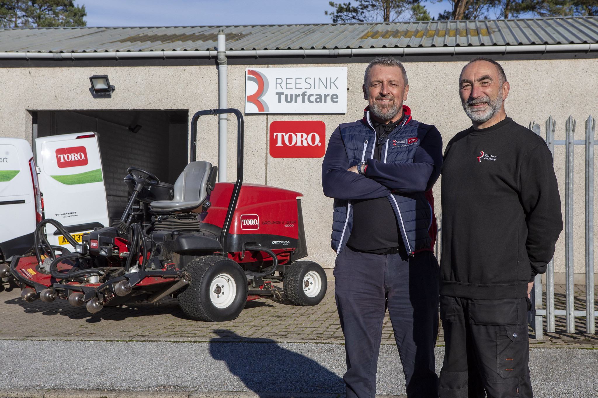 Reesink’s new depot in Lossiemouth is staffed by Jim McKay (ASM) and Gordon Rodgers (Engineer)