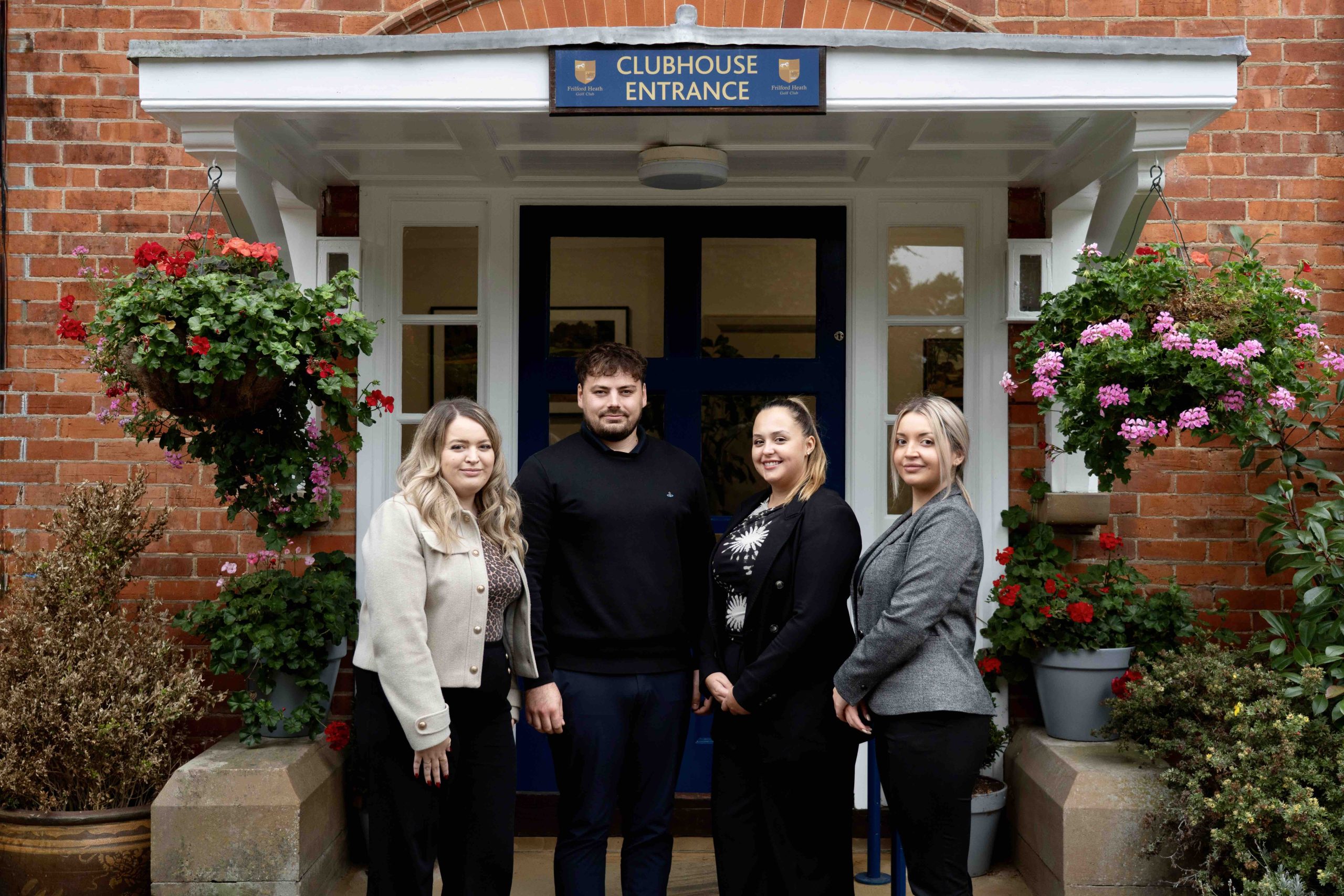 (l-r) Cloe McAlpine (Events Executive), Toby Ellis (Membership Assistant), Lottie Bailey (Clubhouse Manager) and Antonia Moldovan (Assistant Clubhouse Manager)