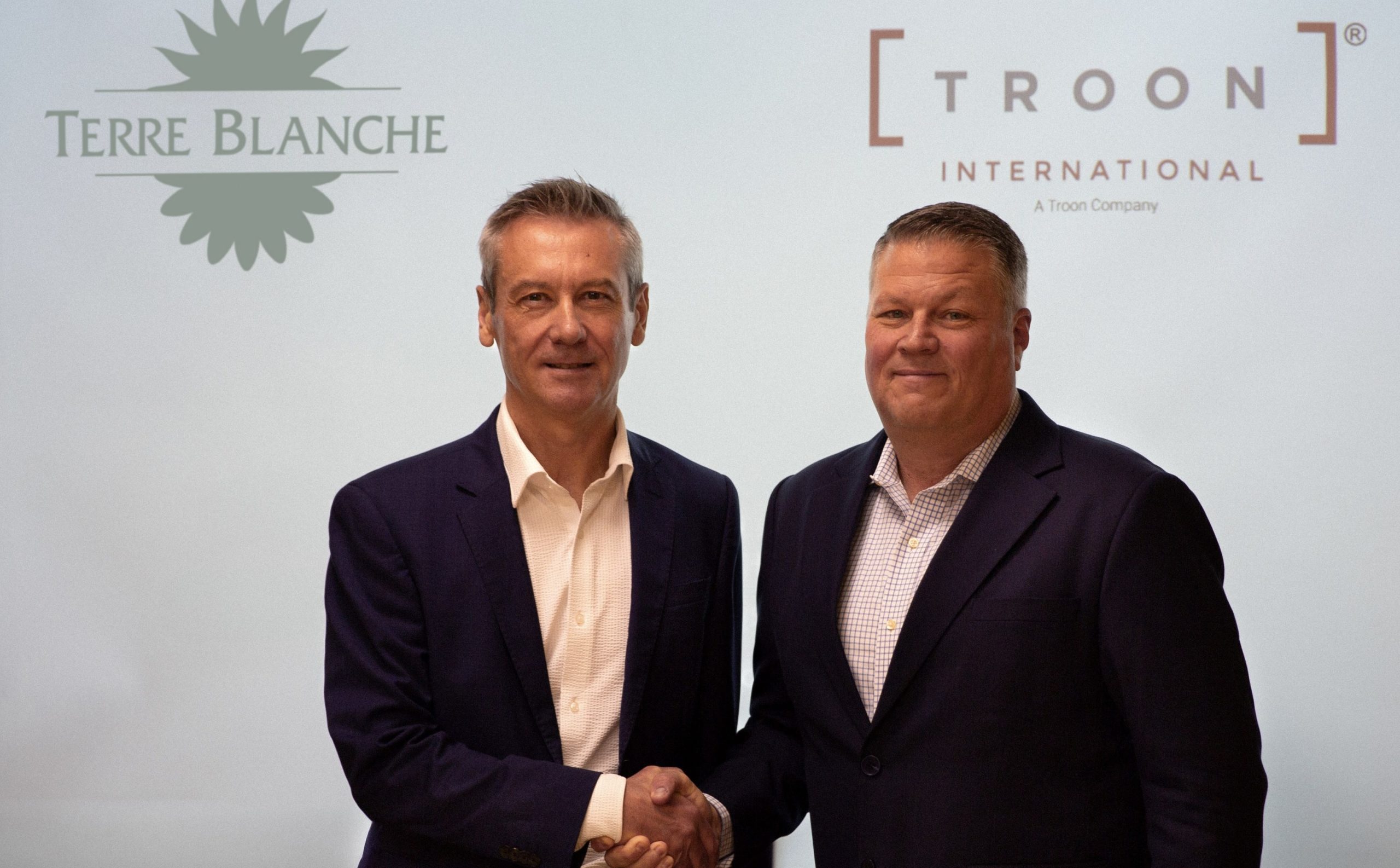 Marc Delauné, President of Terre Blanche with DJ Flanders, Executive Vice President of Troon International