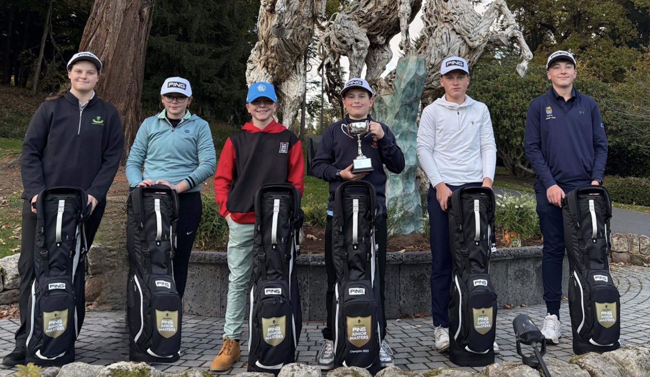 The ager group winners of the 2025 PING Junior Masters
