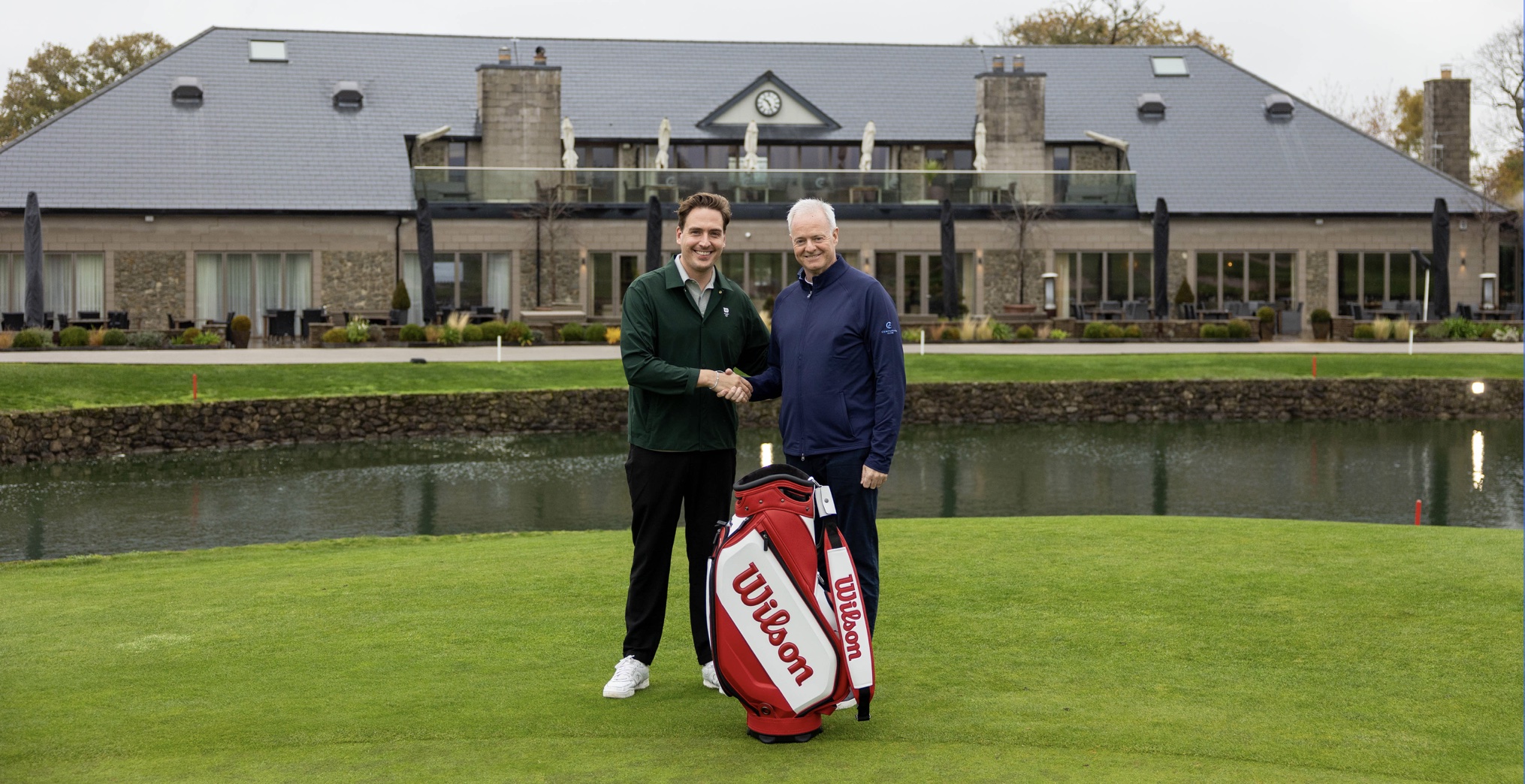 Leigh Fletcher, Wilson Golf's Head of UK & Ireland operations, alongside Michael Duffy, General Manager of Centurion Club
