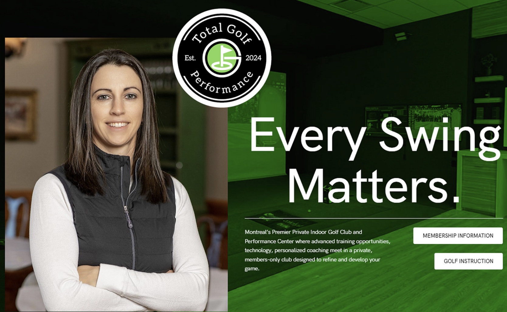 Lisa Meldrum coaches all levels of player from her high-tech indoor studio Montreal