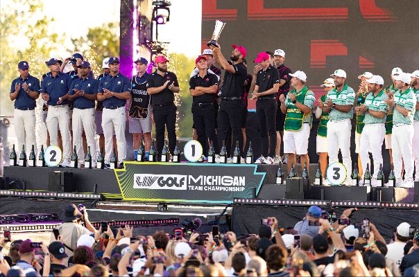 The LIV Golf League is leaning into the team format in 2026, with increased prize funds for team performances (pic courtesy of LIV Golf)