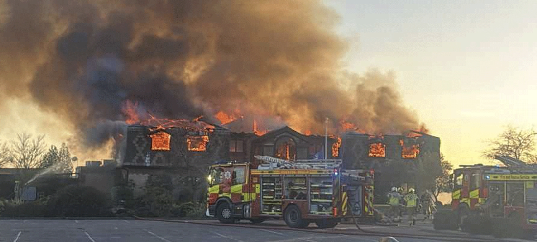 Six fire crews were called to tackle the blaze at West Essex GC