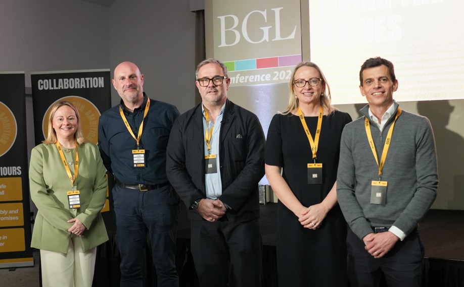 Burhill Group Limited Leadership team - from leftt: Emma Camp, Stephen Brown, Simon Thompson, Lindsay Evans, Alistair Booth.