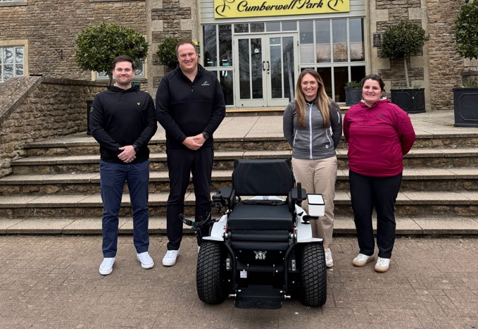 from left: Adam Baker (The Golf Trust), Ali James (Owner, Cumberwell Park), Charlotte Menai-Davis (The Golf Trust), Sarah Gee Assistant PGA Professional (Cumberwell Park)