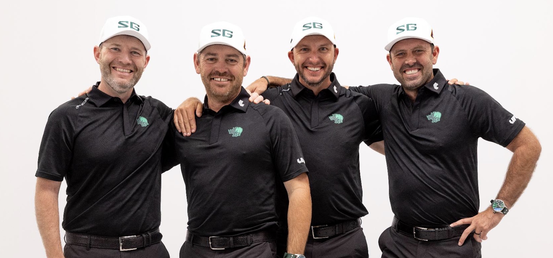 The LIV Golf Southern Guards team kitted out in Oscar Jacobson apparel