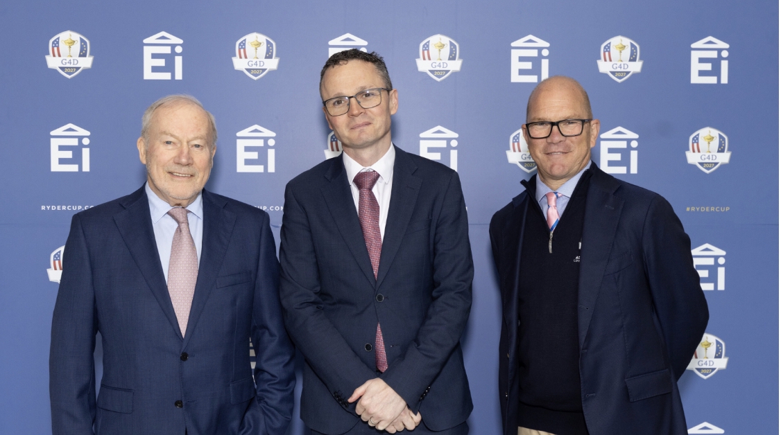 (l-r) Mick Guinee, Chairman of Ei Electronics; Patrick O'Donovan TD, Minister for Culture, Communications and Sport; and Guy Kinnings, CEO of the European Tour Group (pic by GETTY IMAGES)