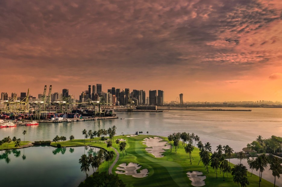 Sentosa Golf Club’s iconic Hole 5 of The Serapong Course