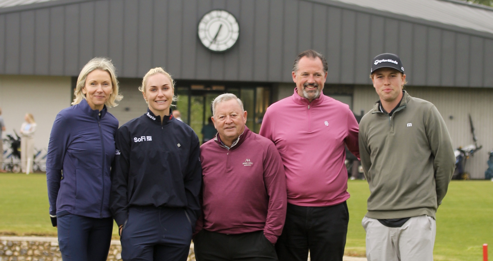 Di Stewart, Charley Hull, Ian Woosnam, Basingstoke GC general manager David Green and former Walker Cup player and Basingstoke member Charlie Forster at the official opening of the club