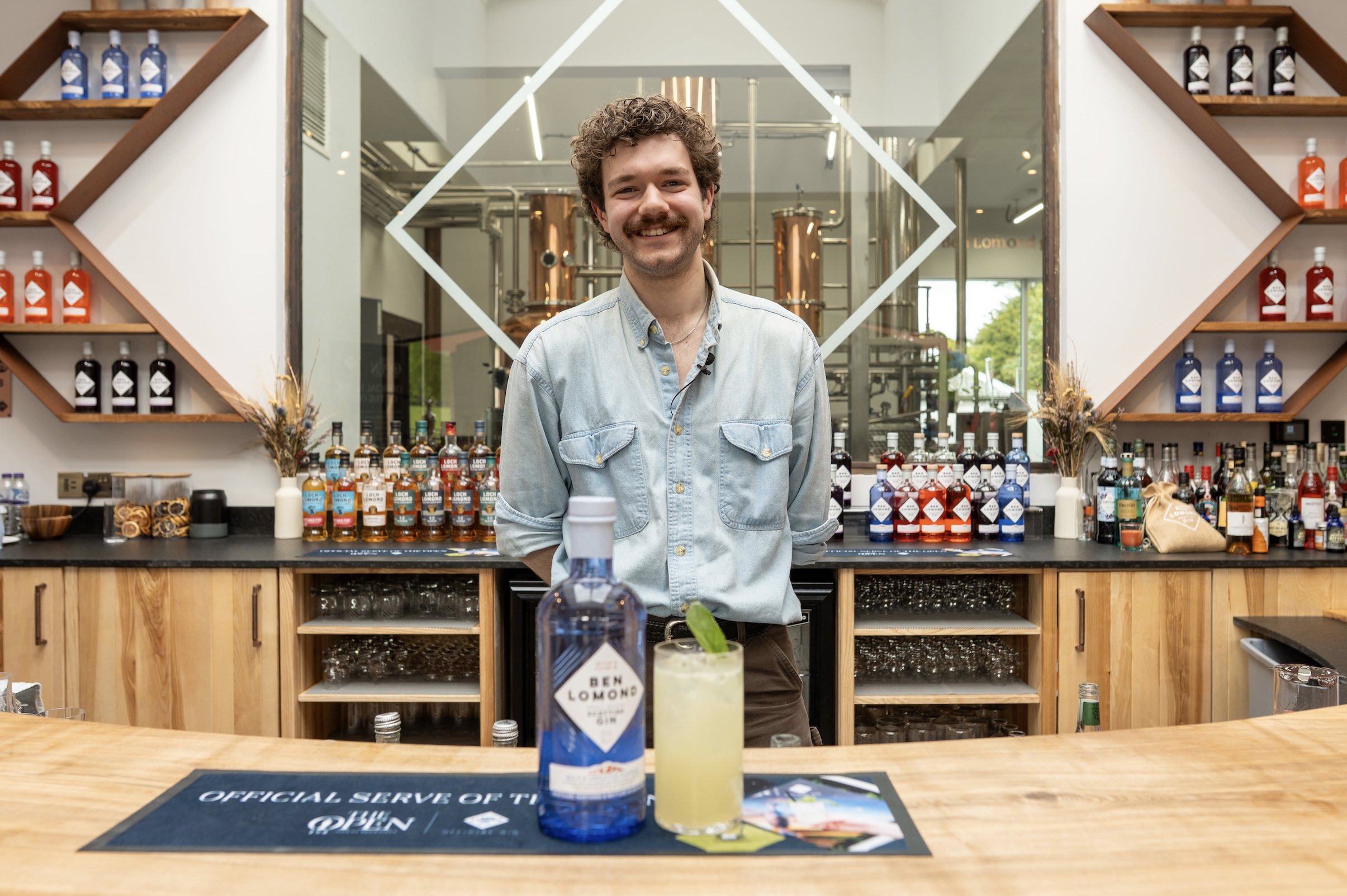 Glaswegian bartender Branford Edgar with his winning Soltice Sling gin-based cocktail