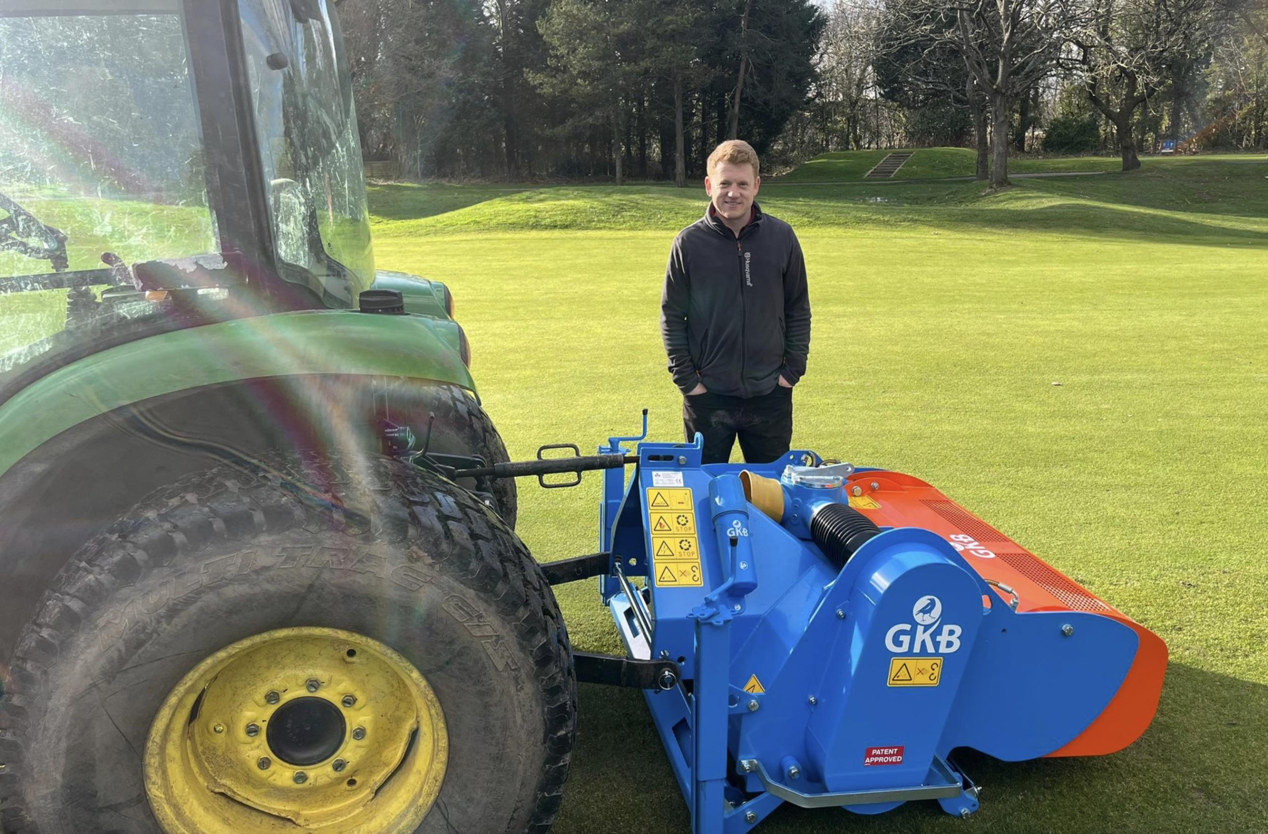 Leyland Head Greenkeeper John Edge is delighted with the results produced by the scarifier supplied by GBK Machines