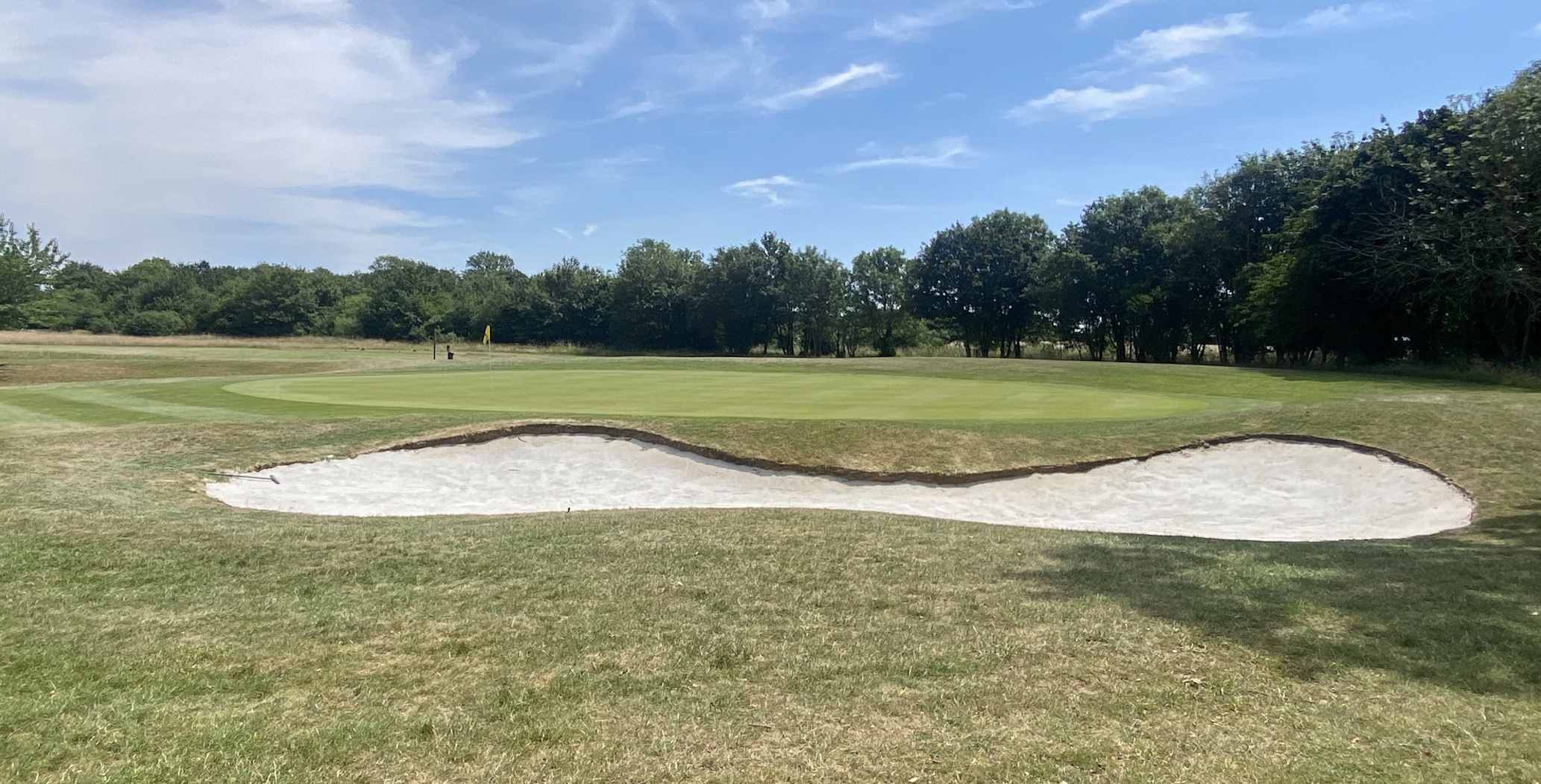 A relined bunker on Farleigh's Yellow nine-hole loop 