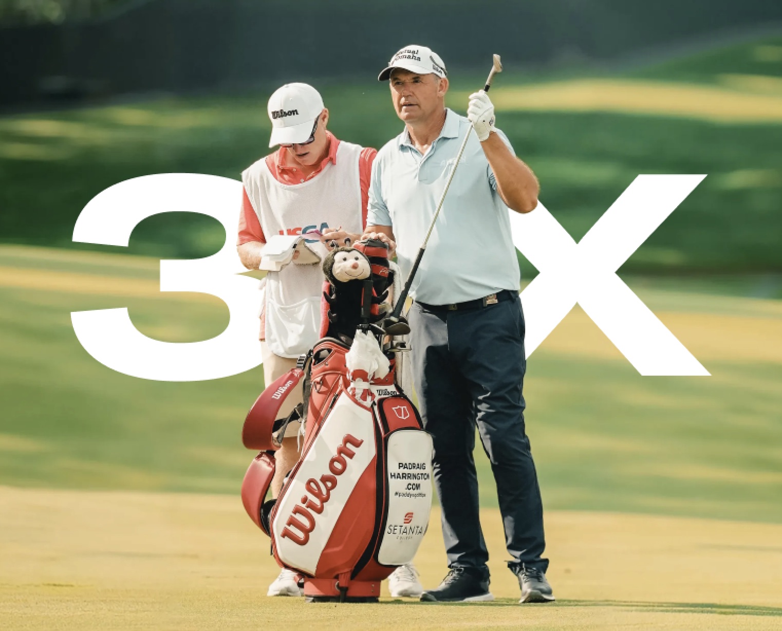 Padraig Harrington has become only the second player to capture three Senior US Open titles