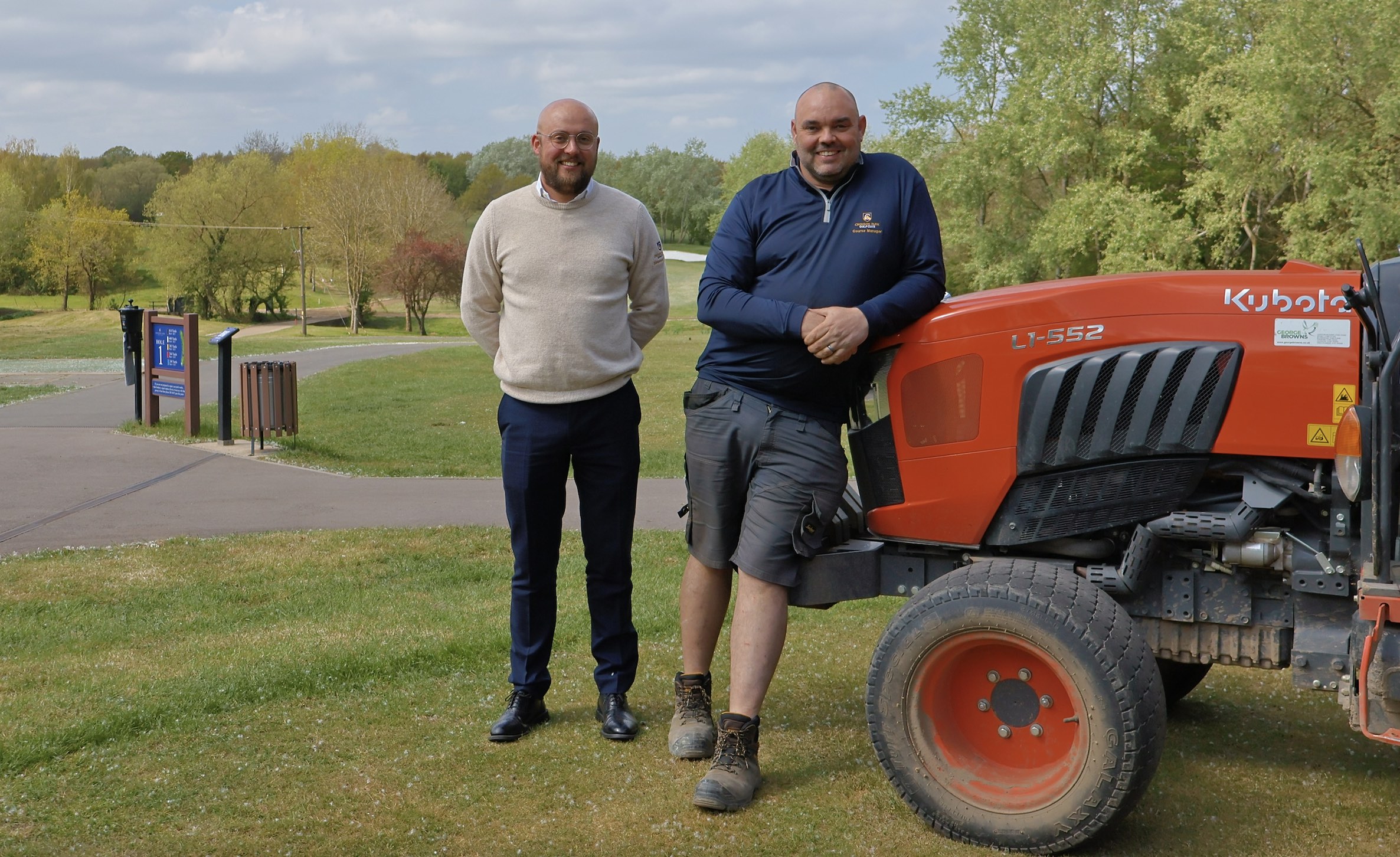 Crondon Park Director of Golf David Laffar (left) pictured with Course Manager David Byron