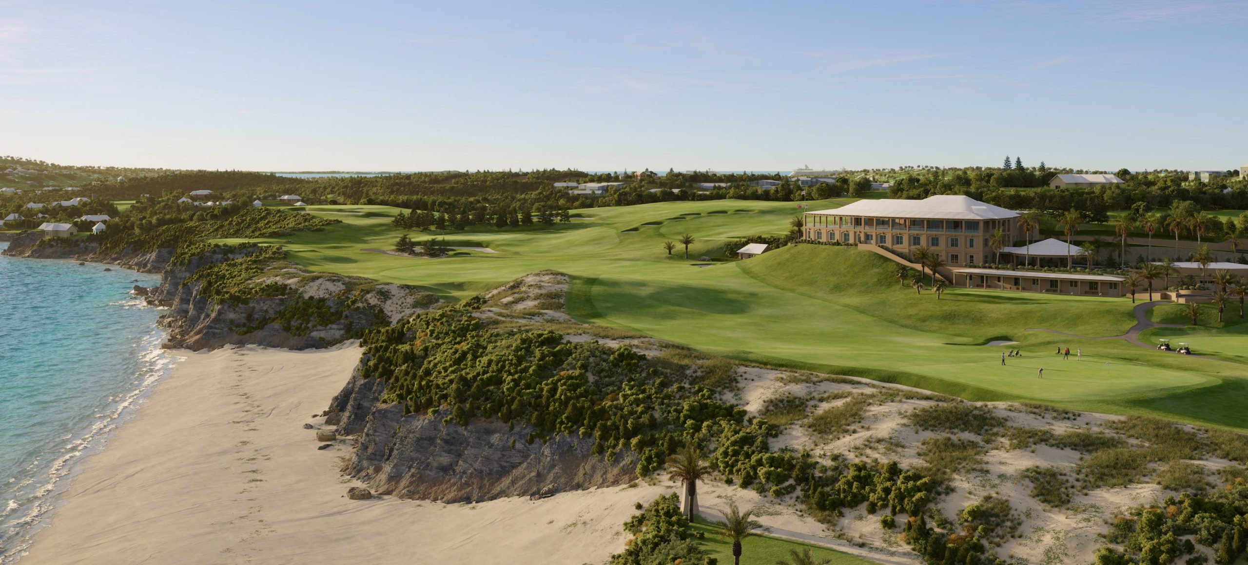 CGI representation of the new-look 18th hole at Mid Ocean Club
