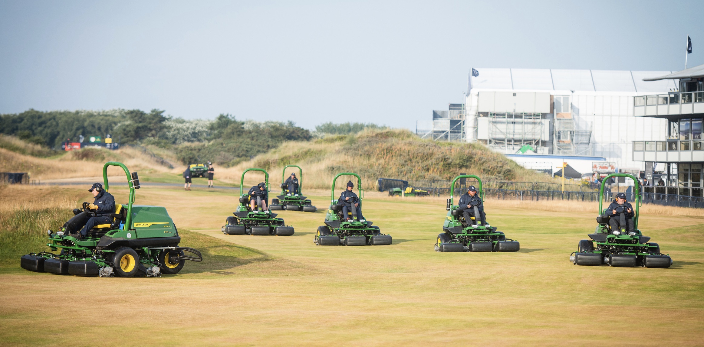 John Deere had a fleet of seven 8000AE fairway mowers in operation at The Open Championship at Royal Birkdale