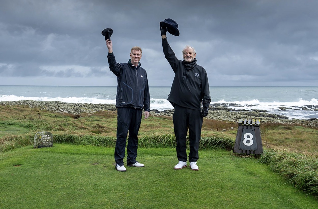 Bill Murray (right) with friend and author Tom Coyne pay homage to golf in Ireland in new BBC travel documentary (Image: BBC/Stellify Media (a Sony Pictures Television company)/Christopher Barr)
