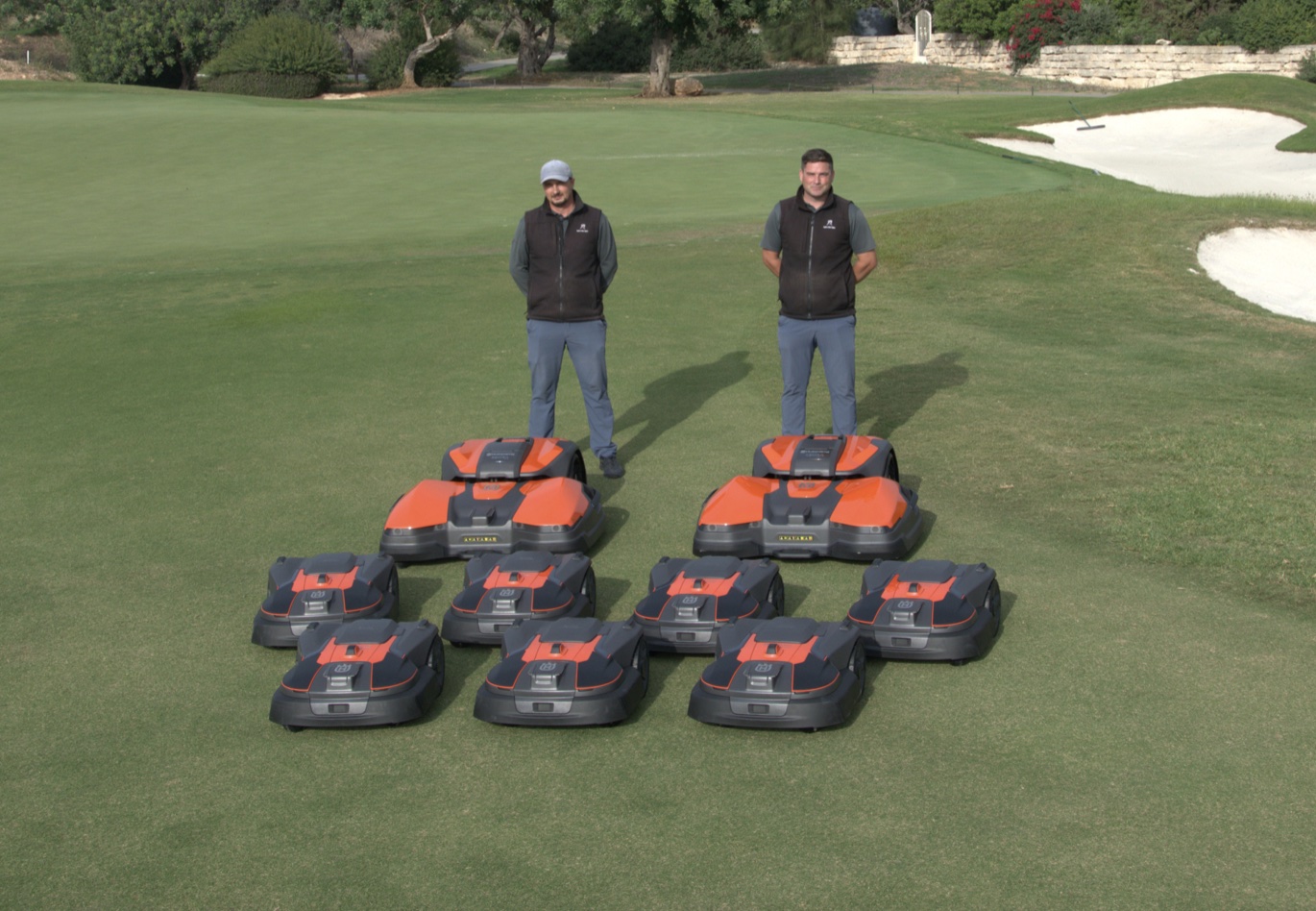 The new fleet of Husqvarna autonomous mowers will be used to cut golf the fairways, semi-roughs and rough at Aphrodite Hills