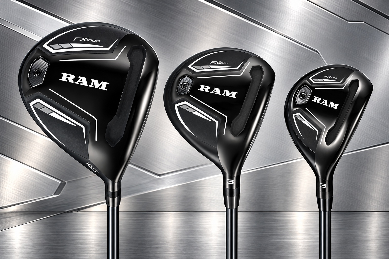The RAM FX1000 range comprises a driver, fairway woods and hybrids