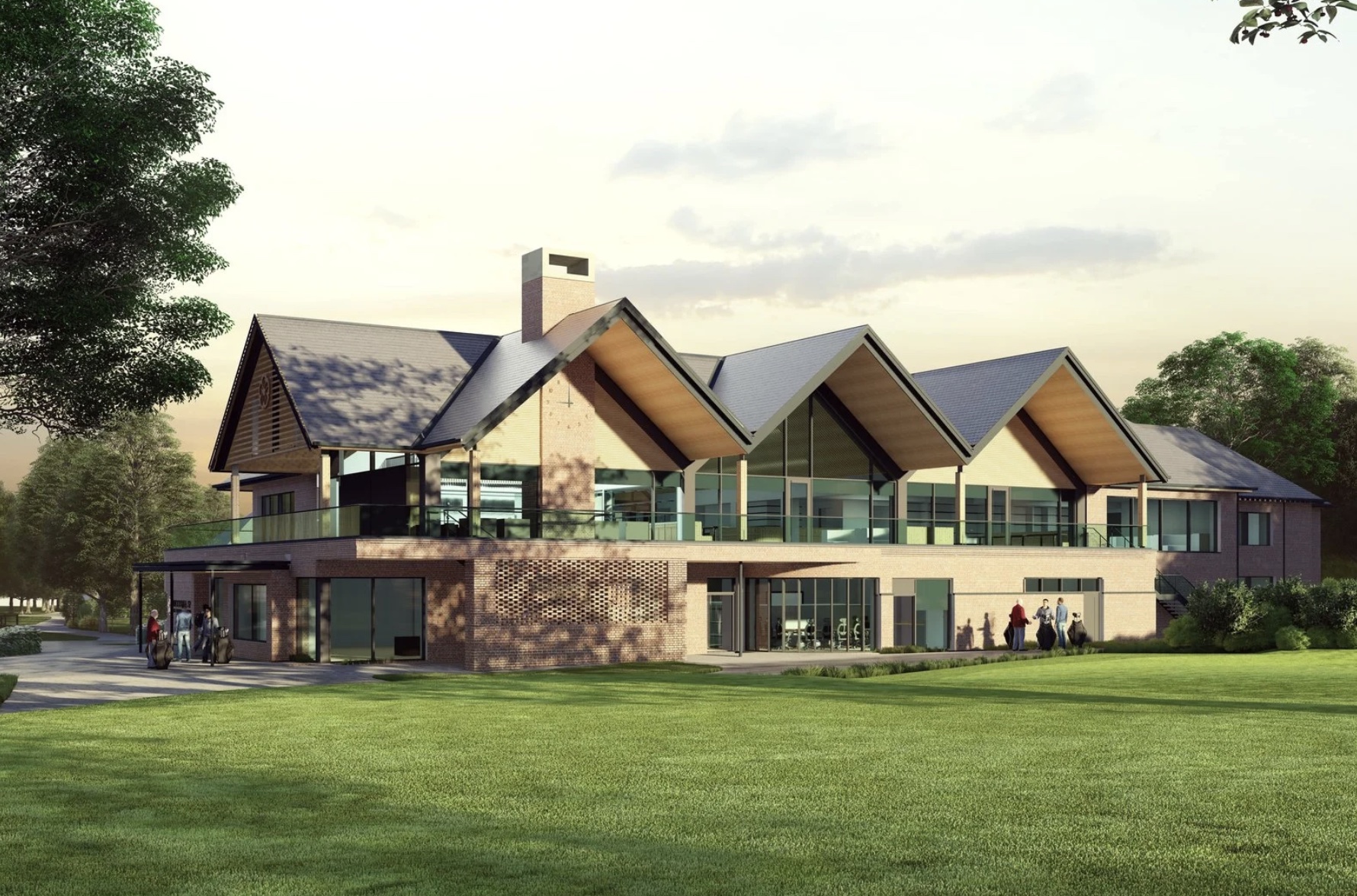 Design drawing of the new clubhouse being built at Woodhall Spa (image courtesy of G1 Architects)
