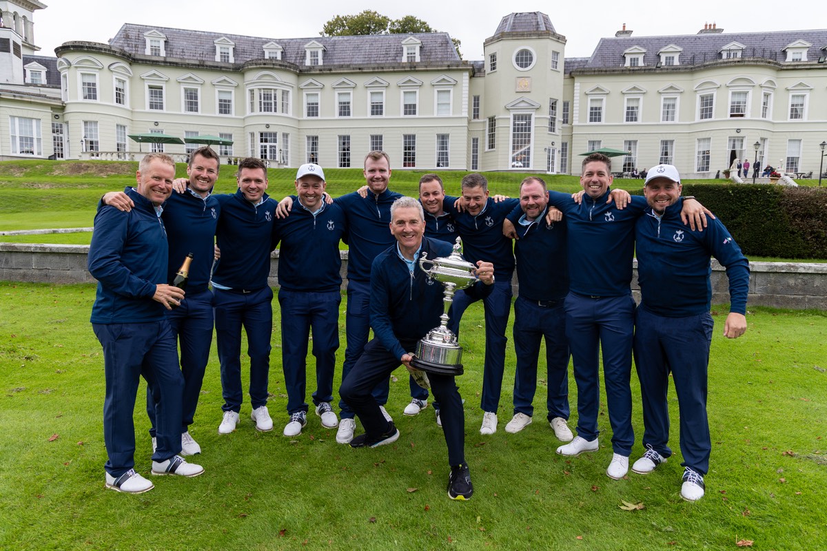 The victorious GB&I PGA Cup team and captain David Scott